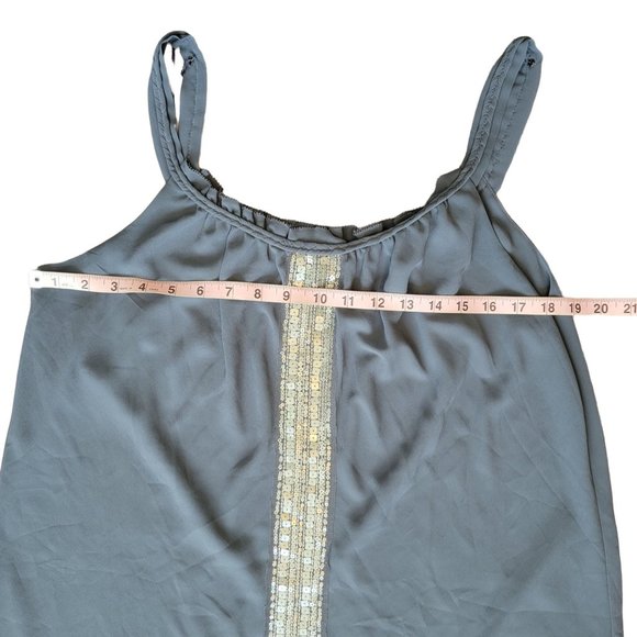 Large Coldwater Creek Blue Studded Sleeveless Tank Top 950 - Picture 4 of 7